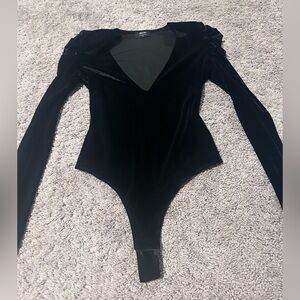 NASTY GAL velvet size small thong bodysuit